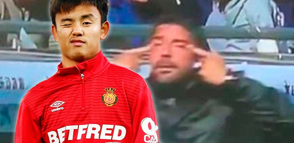 Takefusa Kubo und sein Fitnesstrainer Dani Pastor.