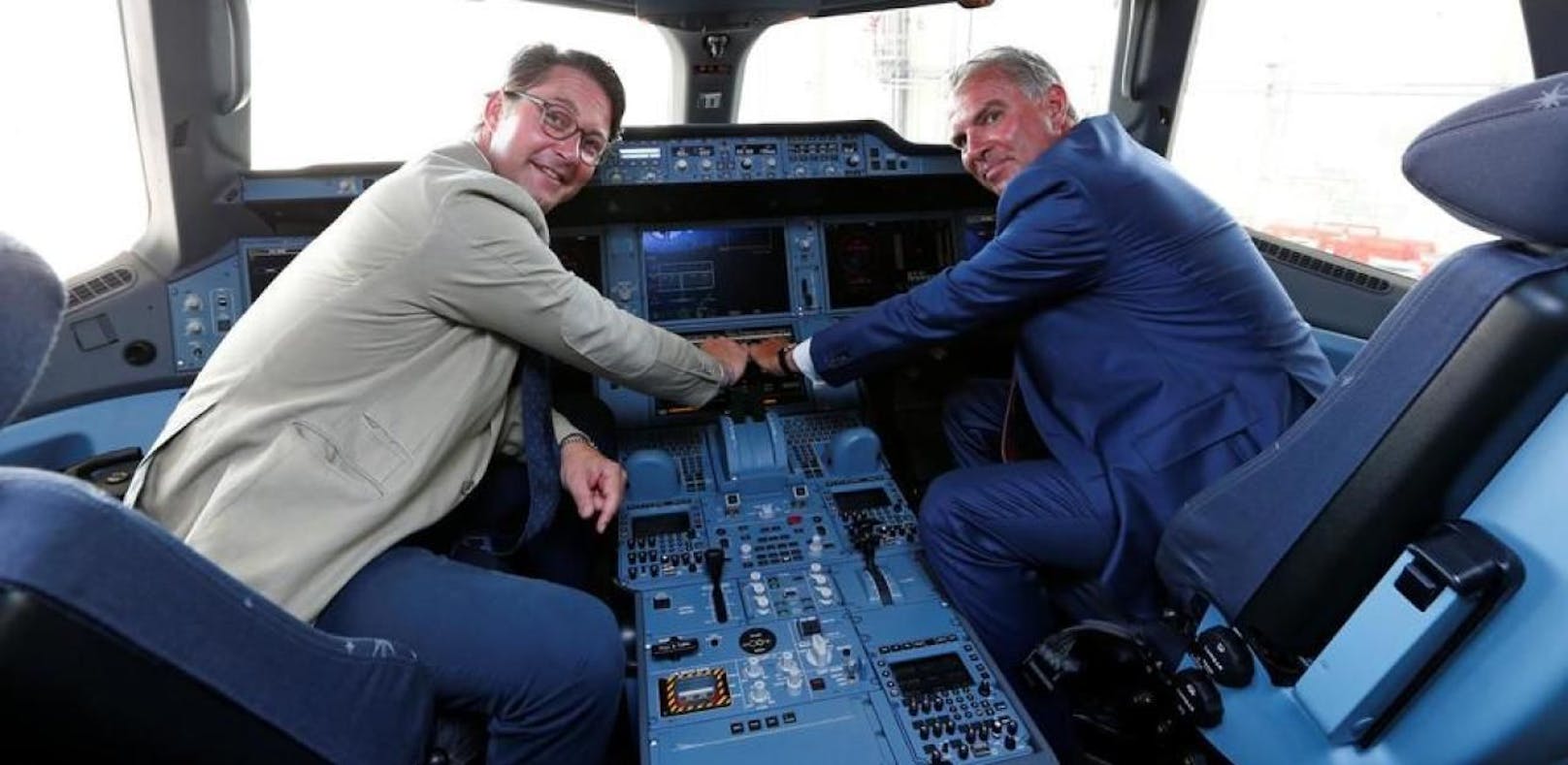 Verkehrsminister Scheuer (l.) und Lufthansa-Chef Spohr
