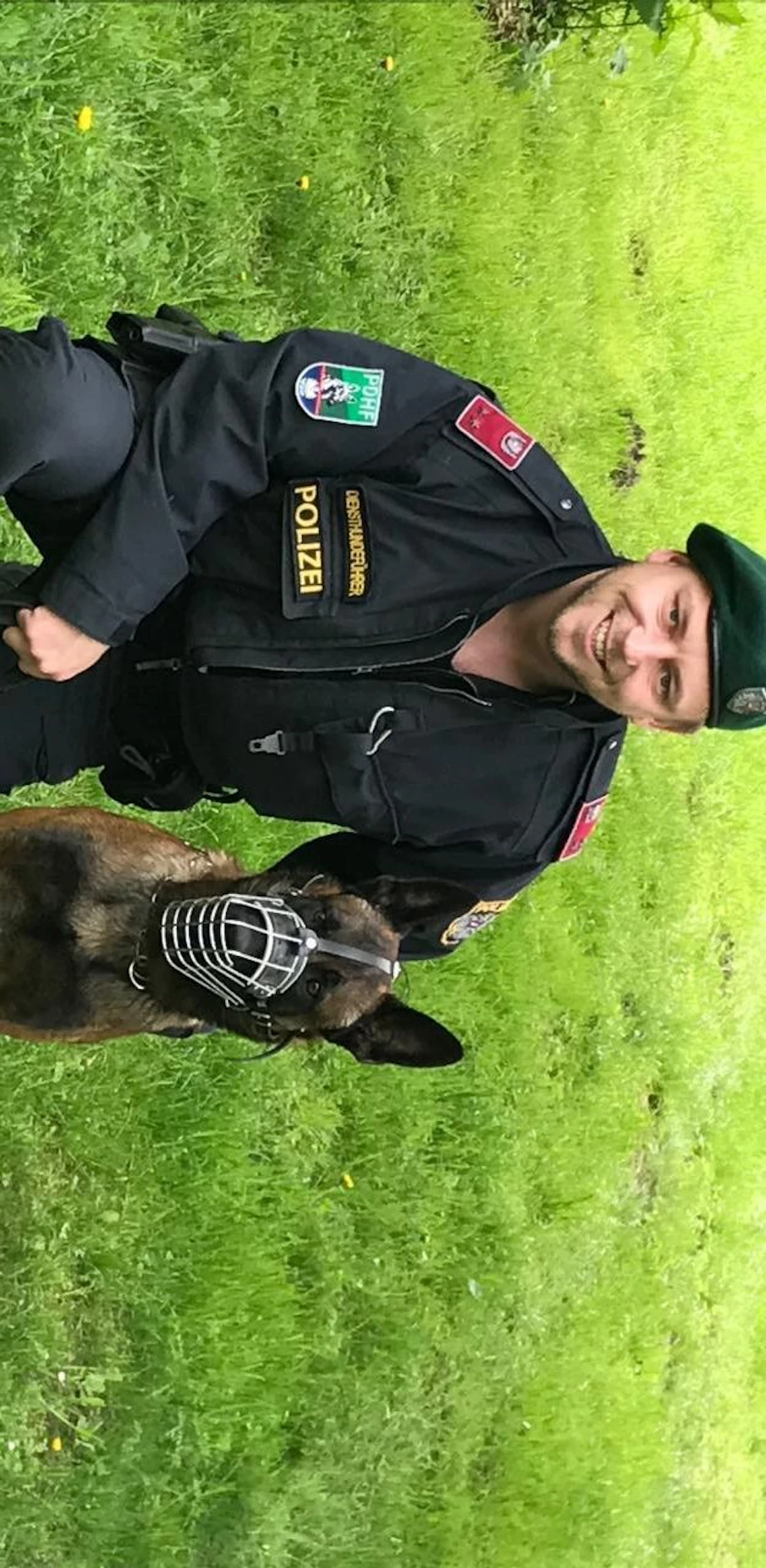 Polizeihund "Camaron" stellte einen mutmaßlichen Einbrecher.