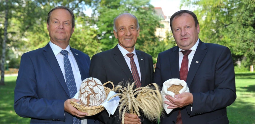  Christian Gessl, Franz Stefan Hautzinger und AMA-Chef Günter Griesmayr.
