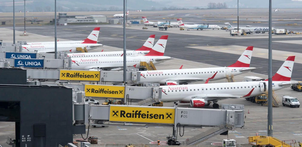 Die Start- und Landebahn am Flughafen Wien.