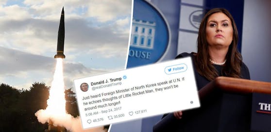 Es gebe keine Kriegserklärung, dementiere die Sprecherin des Weißen Hauses Sarah Huckabee Sanders.