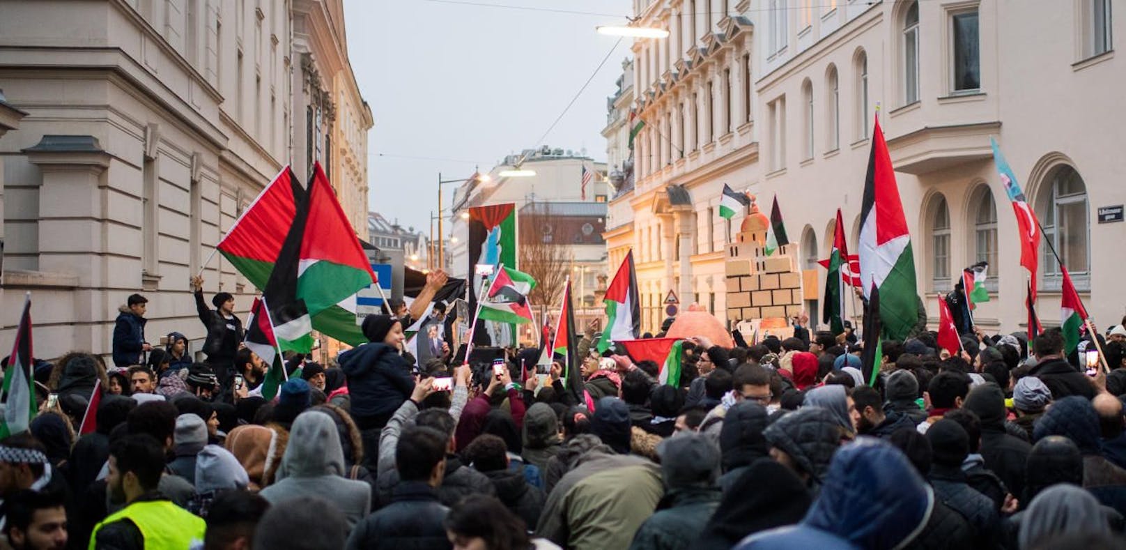 Demonstration gegen die Jerusalem-Entscheidung in Wien.