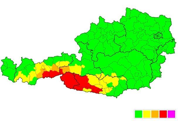 Die Unwetterzentrale gibt für Teilregionen in drei Bundesländern eine rote Unwetterwarnung für den Donnerstagabend aus.