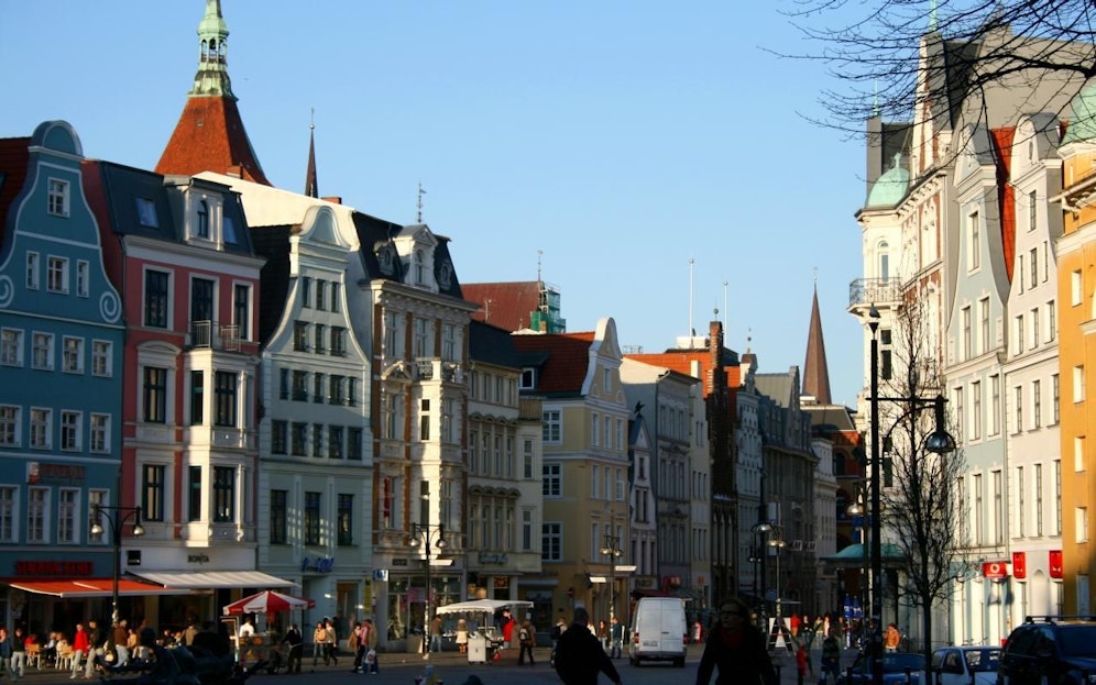 Kröpeliner Straße, Einkaufsstraße im Zentrum von Rostock. Symbolfoto