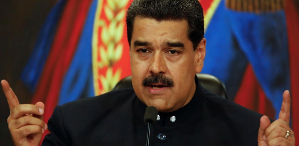 Der venezolanische Präsident Nicolas Maduro an einer Pressekonferenz im Präsidentenpalast in Caracas am 17. Oktober 2017.