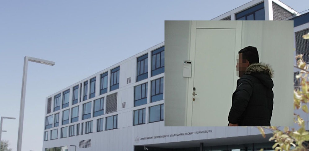 Der Angeklagte (26) musste in Korneuburg vor Gericht.