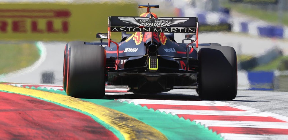 Schick auch in der Heckansicht: Der Red-Bull-Bolide von Spielberg-Vorjahressieger Max Verstappen. 