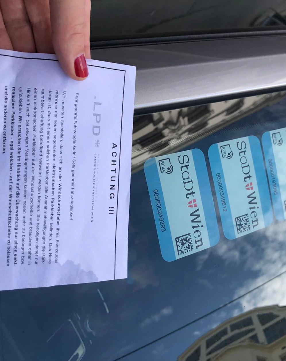 "Strafzettel" erschreckte Audi-Lenker.