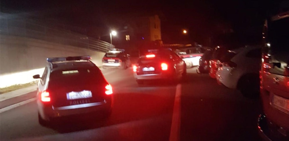 Die Polizei nahm sofort die Verfolgung auf.