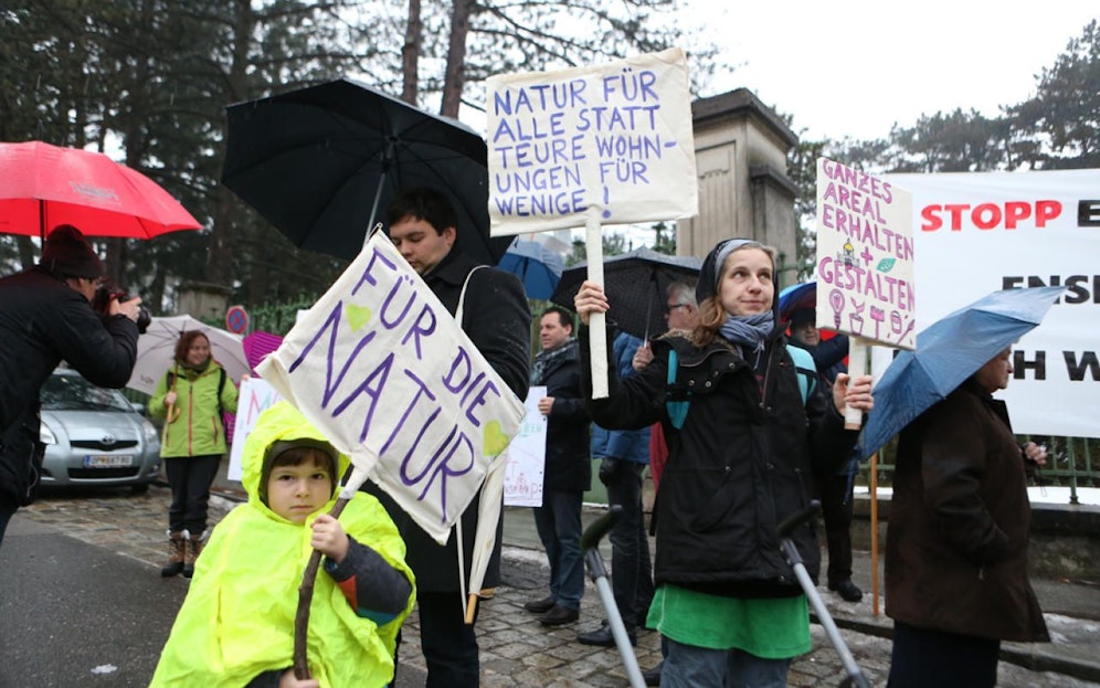 Die Baum-Rodungen am Areal sorgten für Proteste.