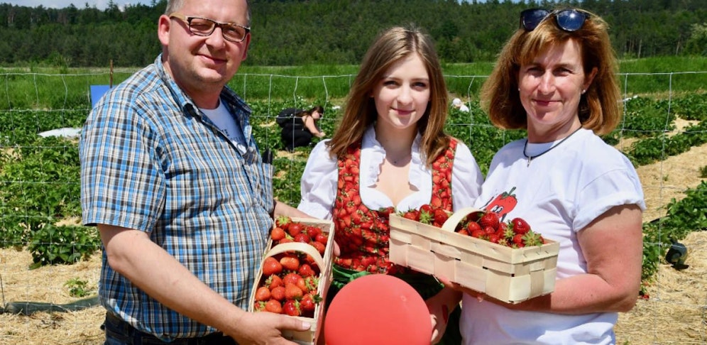 Franz, Marlene und Elfi Wunderlich bewirtschaften rund 5.000 Quadratmeter.