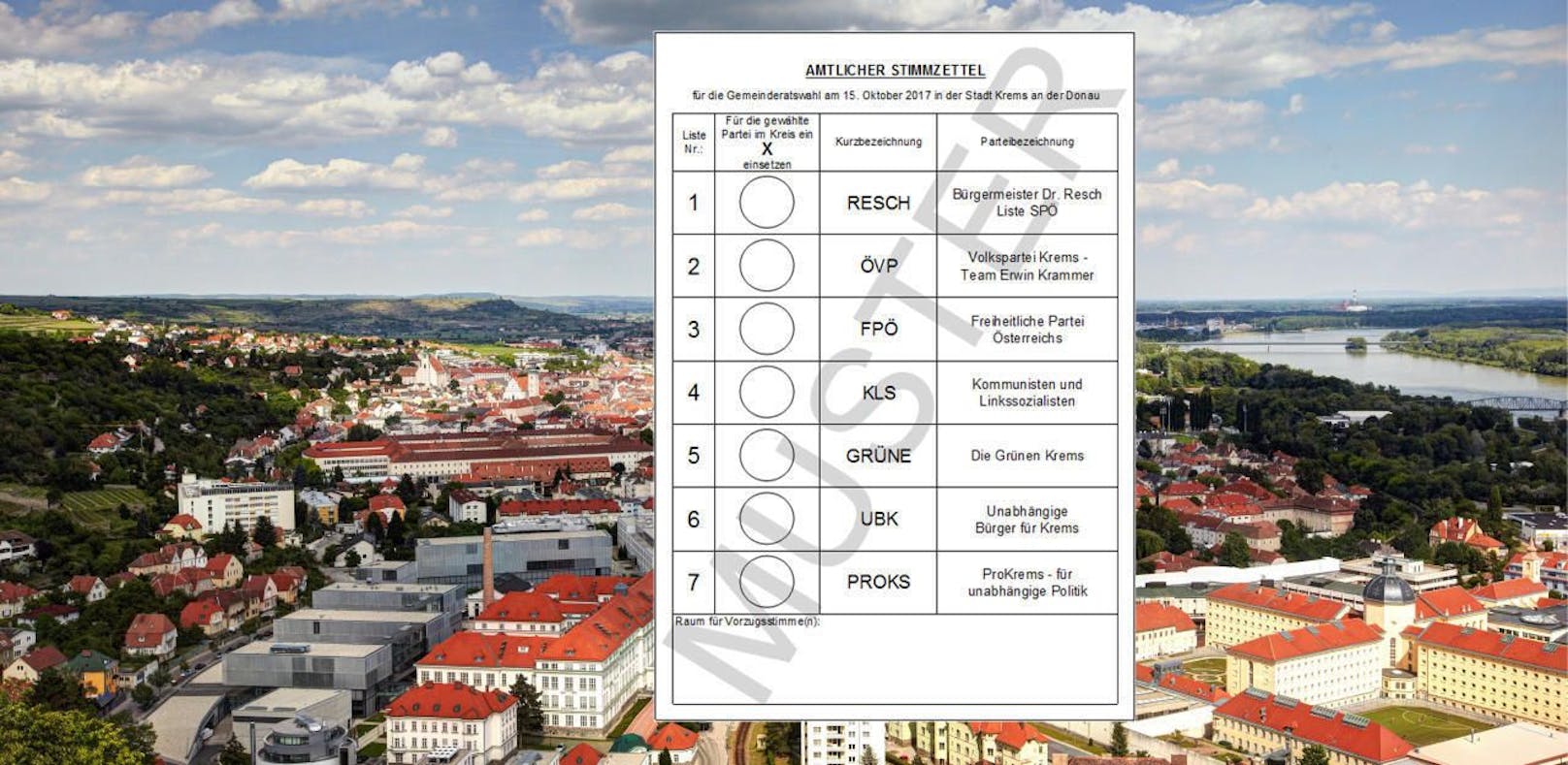 In Krems wird am 15. Oktober zweimal gewählt: National- und Gemeinderatswahl!