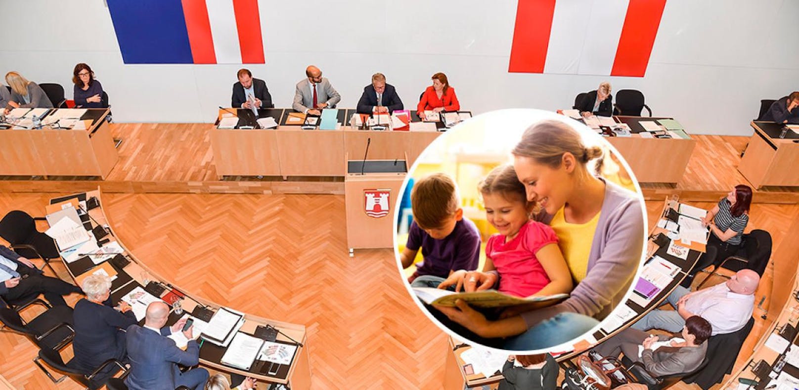 Abstimmung zum Thema Kindergartengebühren im Linzer Gemeinderat. 