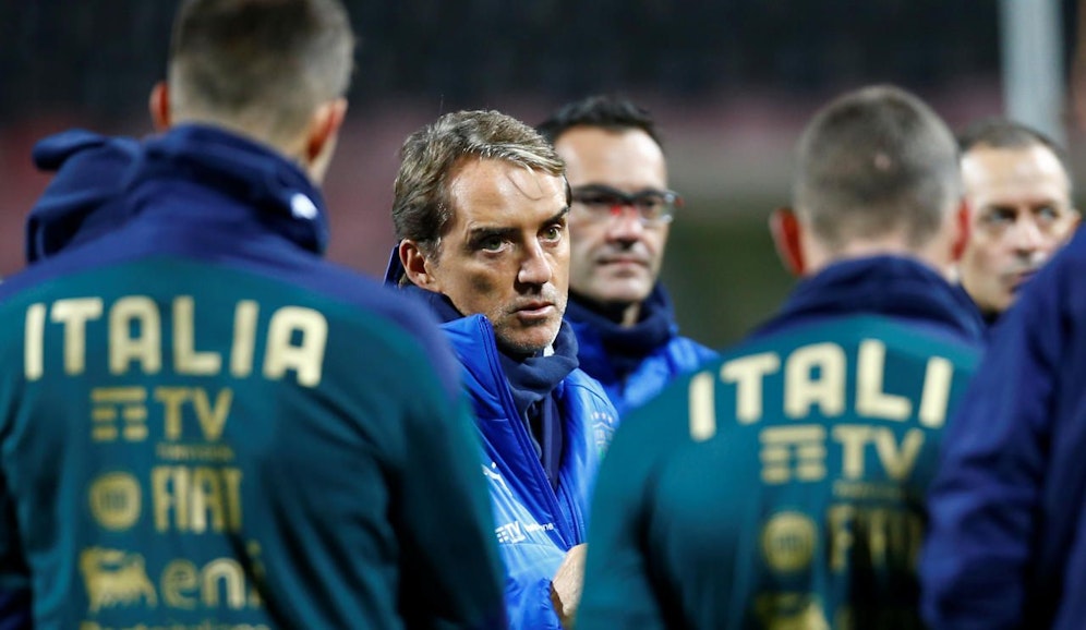 Mancini bei einer Ansprache.