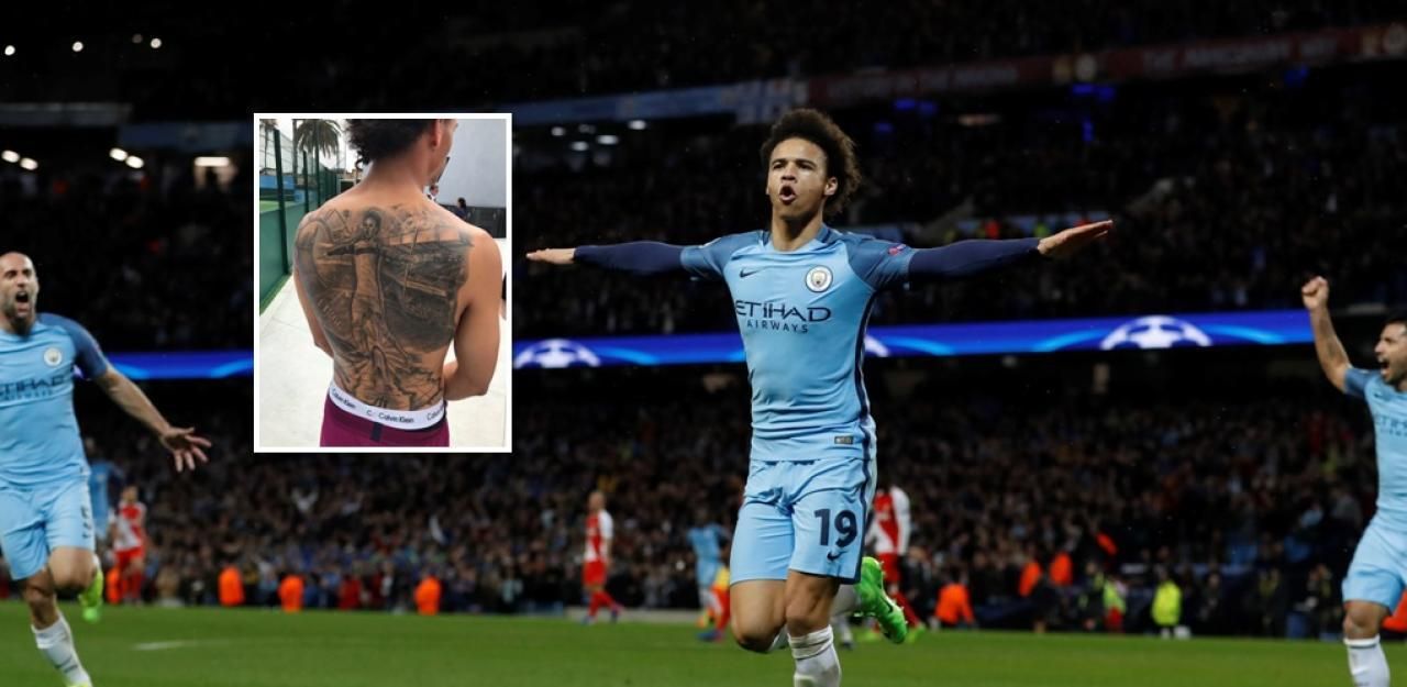 Sané streicht KlubLogo aus seinem RückenTattoo Heute.at