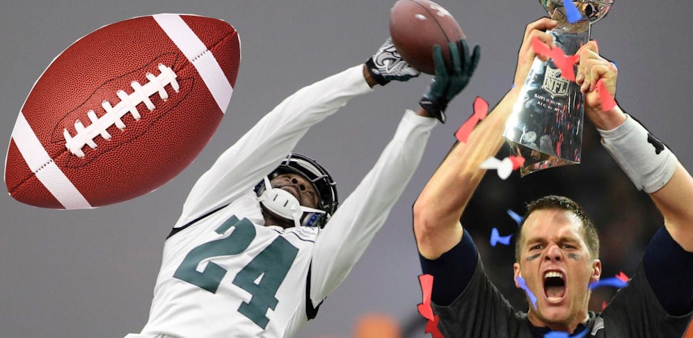 Die Philadelphia Eagles fordern "Pats"-Superstar Tom Brady heraus.