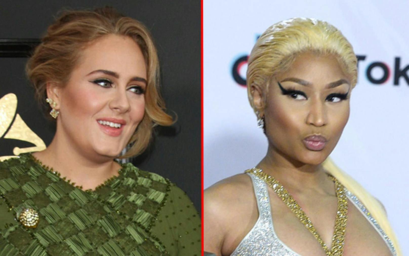 Adele (li.) und Nicki Minaj bringen einen gemeinsamen Song heraus. 