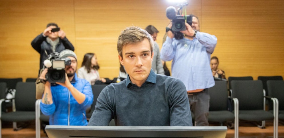 Max Hauke in Innsbruck vor Gericht.