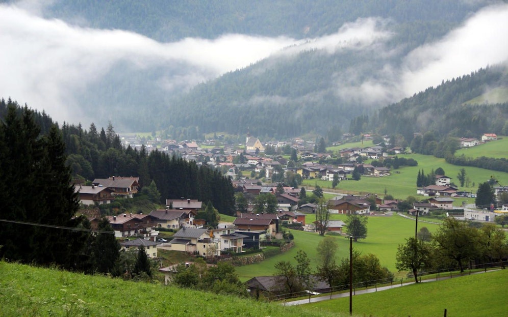 Gemeinde Waidring, gesehen von Nordwesten.