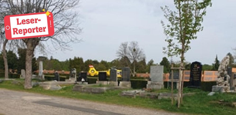 ÖAMTC-Hubschrauber landete am Zentralfriedhof