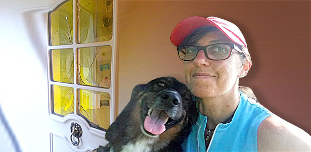 Carmen K. und ihre Hündin "Luna" halten auch in schlechten Zeiten zusammen.