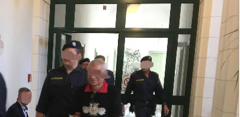 Der 59-jährige Einbrecher vor Gericht.