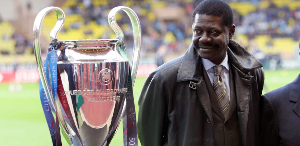 Pape Diouf 2006 in seiner früheren Rolle als Präsident von Olympique Marseille.