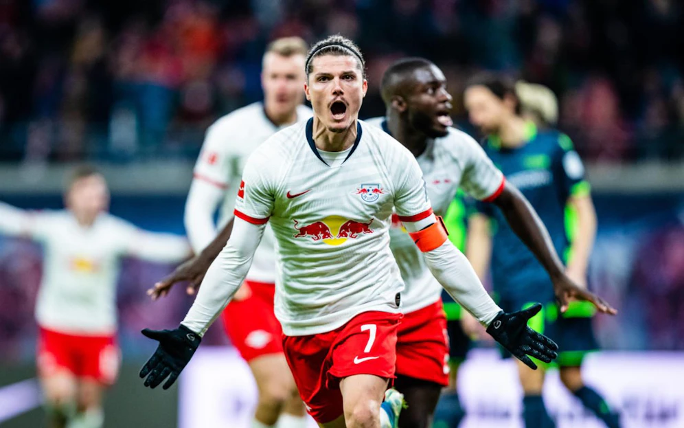 Marcel Sabitzer bejubelt seinen Treffer. 