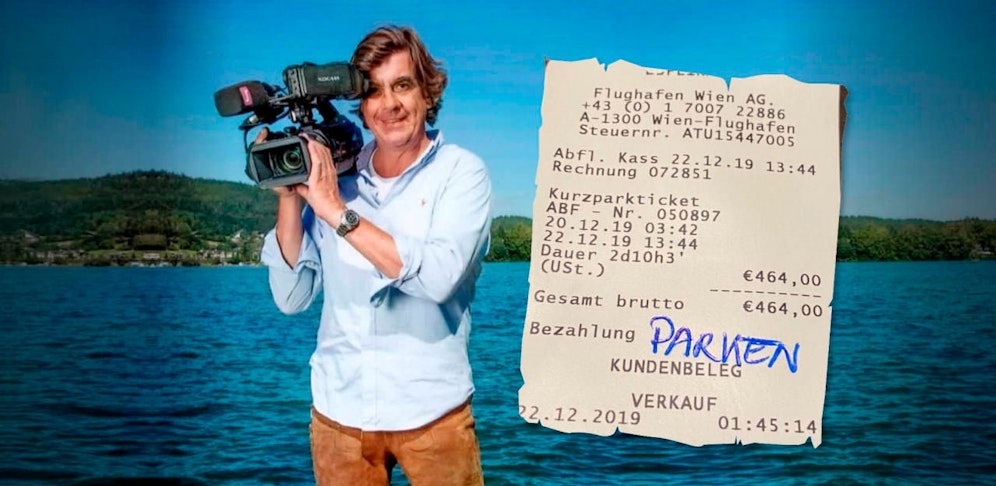 Puls-4-Kameramann Toni S. musste am Wiener Airport stolze 464 überweisen.