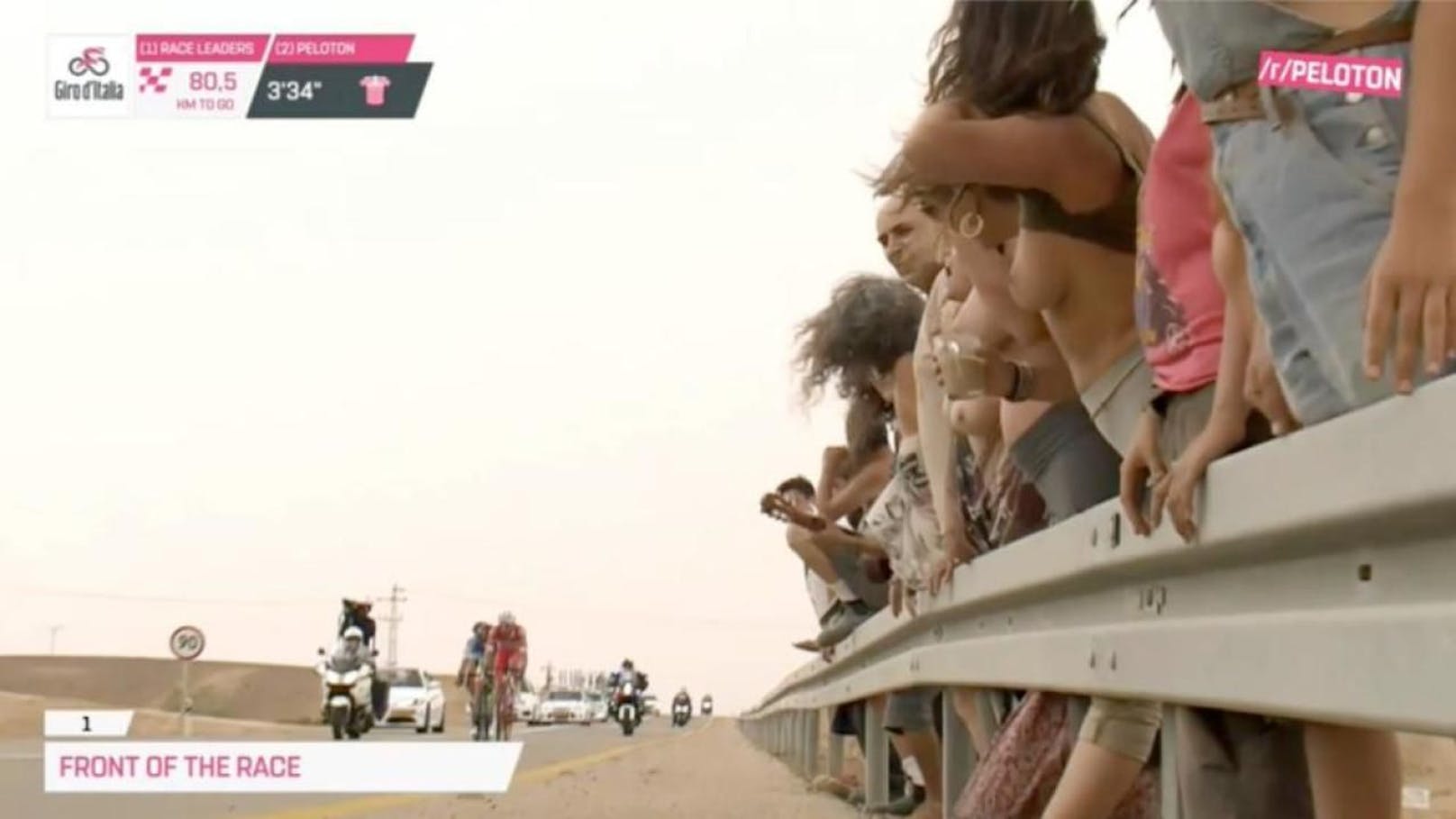 Einige Damen zogen beim Giro d'Italia blank.