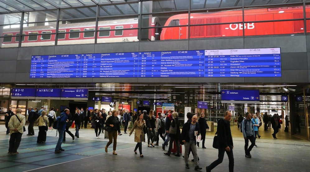 Der Wiener Hauptbahnhof am 12. April 2018.
