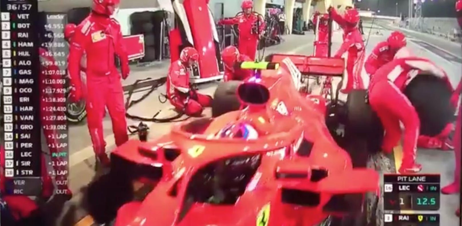 Schock-Video! Ferrari-Pilot bricht Mechaniker Bein