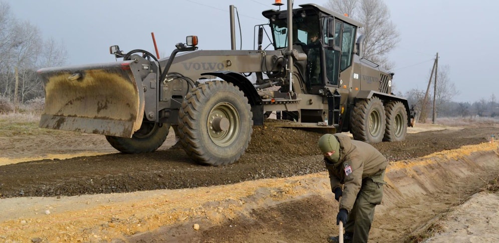 Pioniere des Bundesheers beim Hilfseinsatz an der ungarisch-serbischen Grenze