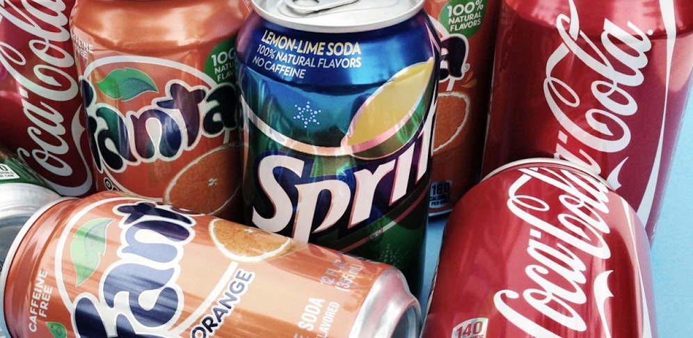 Einige Soft Drink-Marken des CocaCola-Konzerns.
