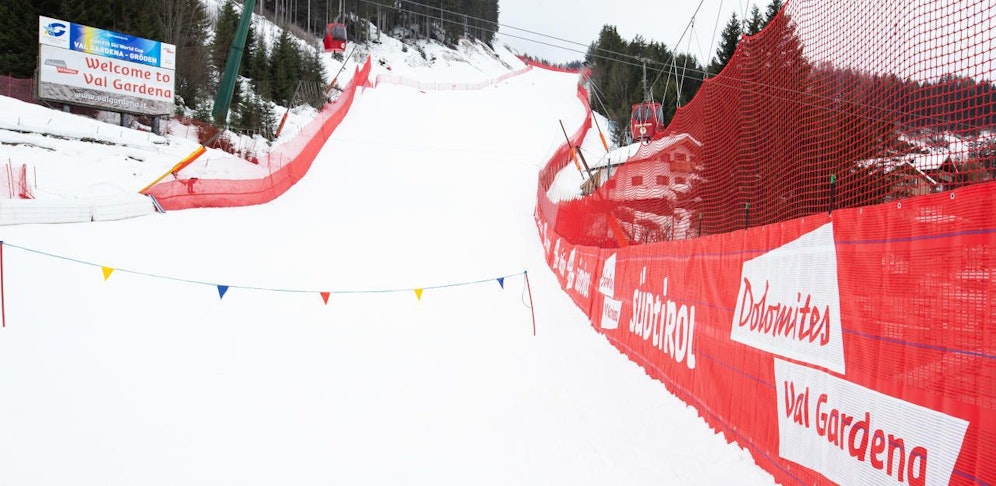 Die Saslong in Gröden. 