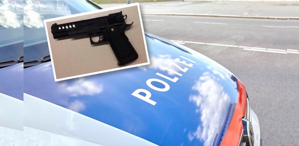 Drei junge Männer hantierten mit Softguns. 