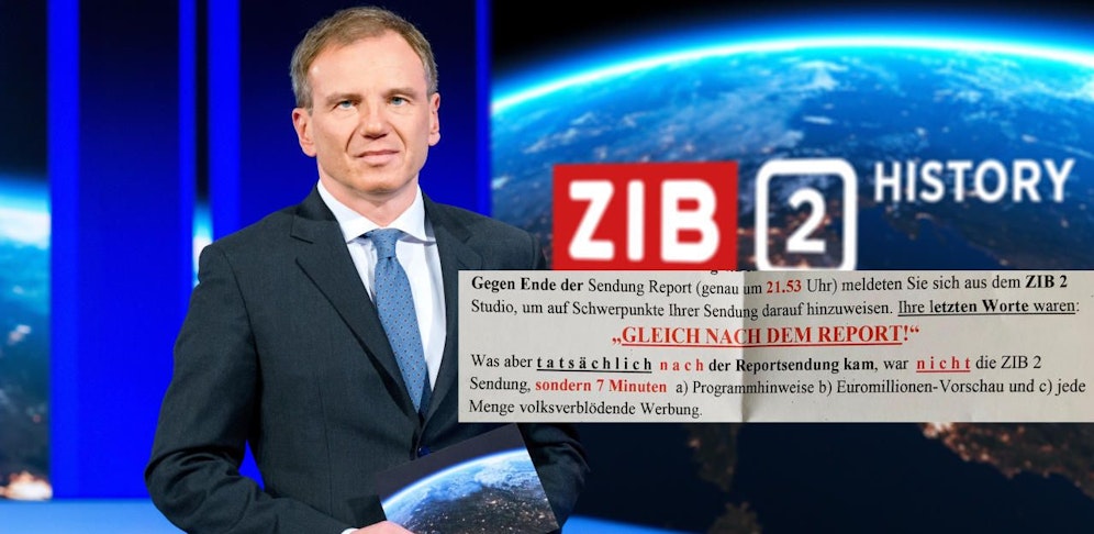 Post für "ZiB 2"-Moderator Armin Wolf.