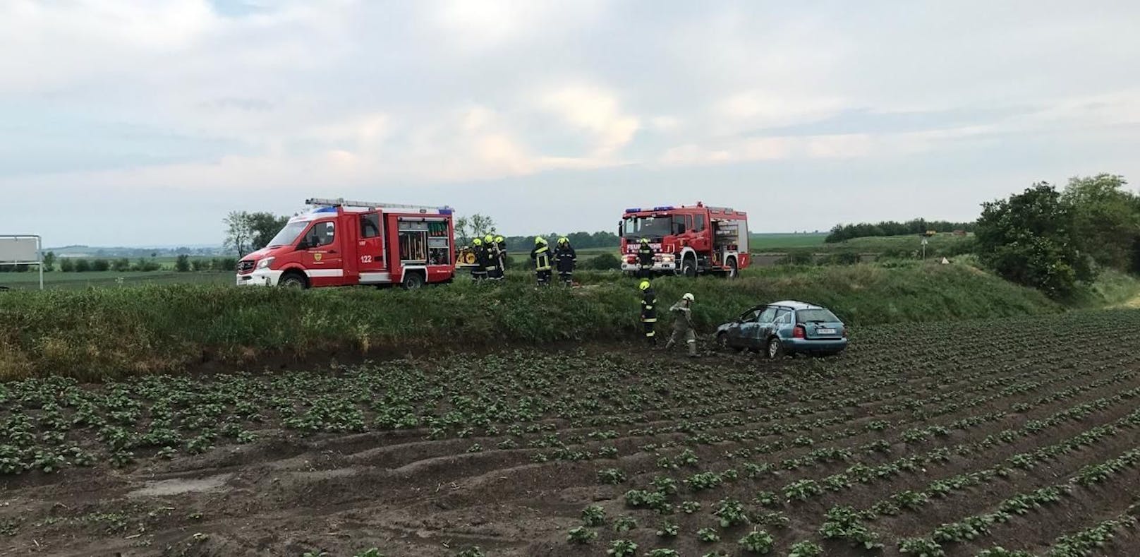 Schwerer Verkehrsunfall in Wullersdorf.