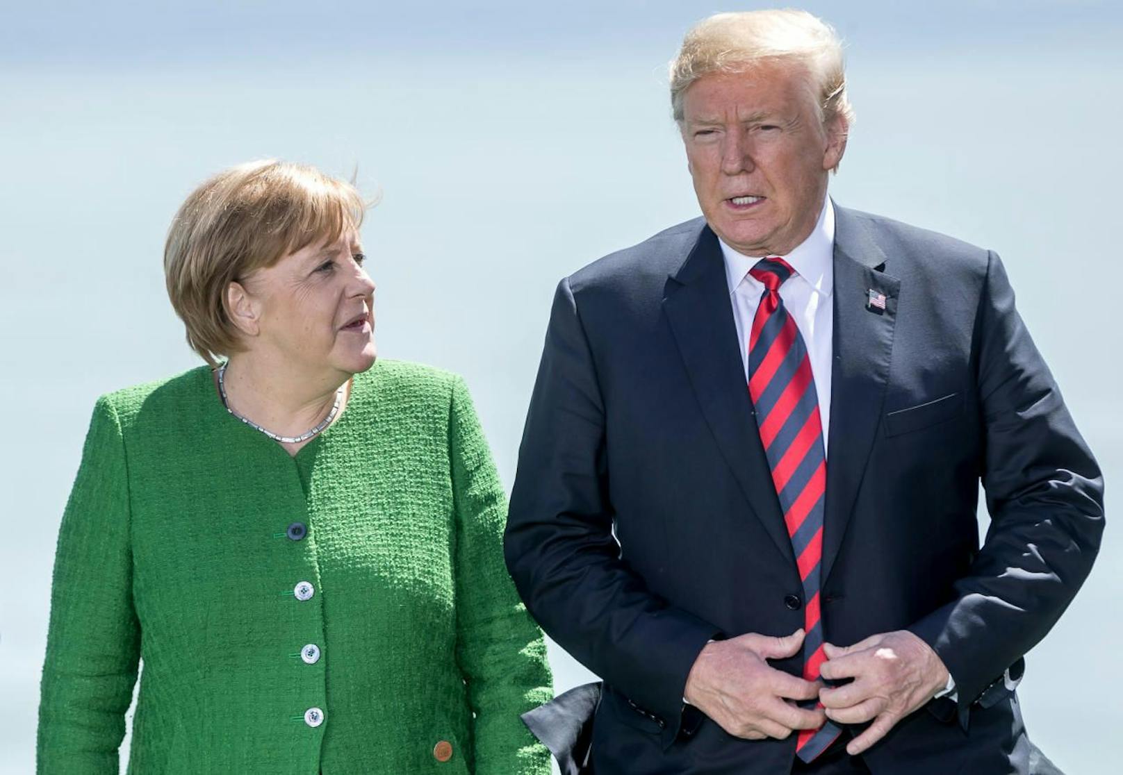 Angela Merkel und Donald Trump während des G7-Gipfels in Kanada am 8. Juni 2018.