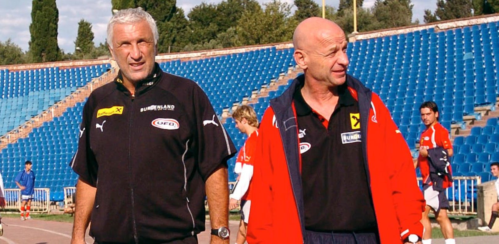 Hans Krankl und Franz Leberbauer beim Nationalteam (2005)