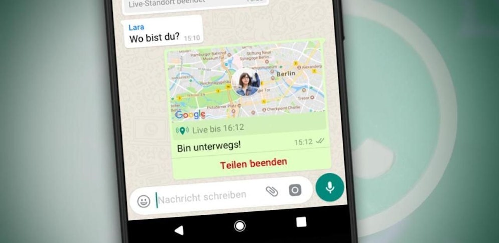 Eltern können über eine WhatsApp Gruppe kontrollieren, wo sich ihre Kinder gerade befinden