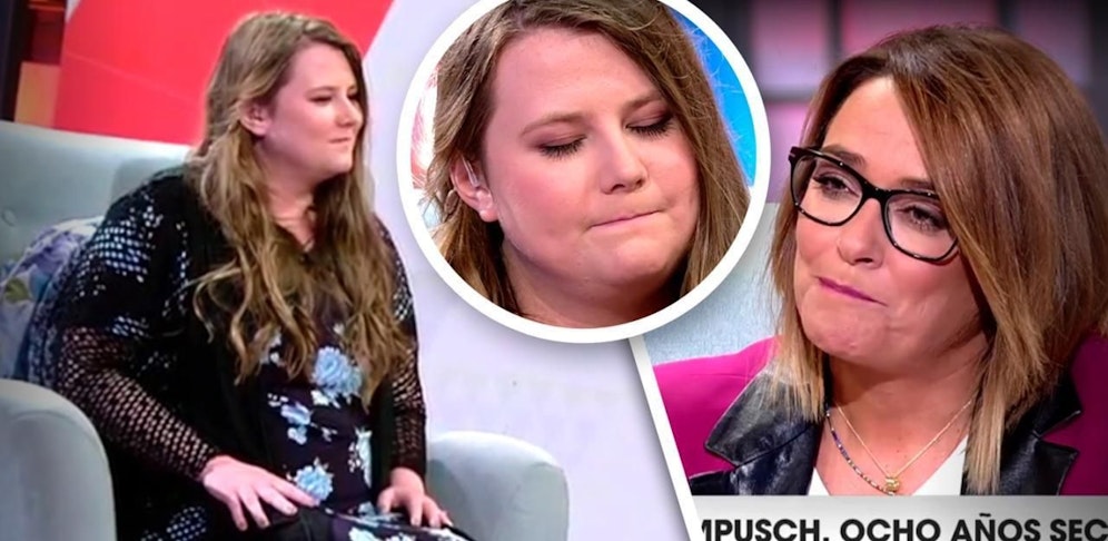 Kampusch im spanischen TV: Die Moderatorin stellte ihr harte Fragen.