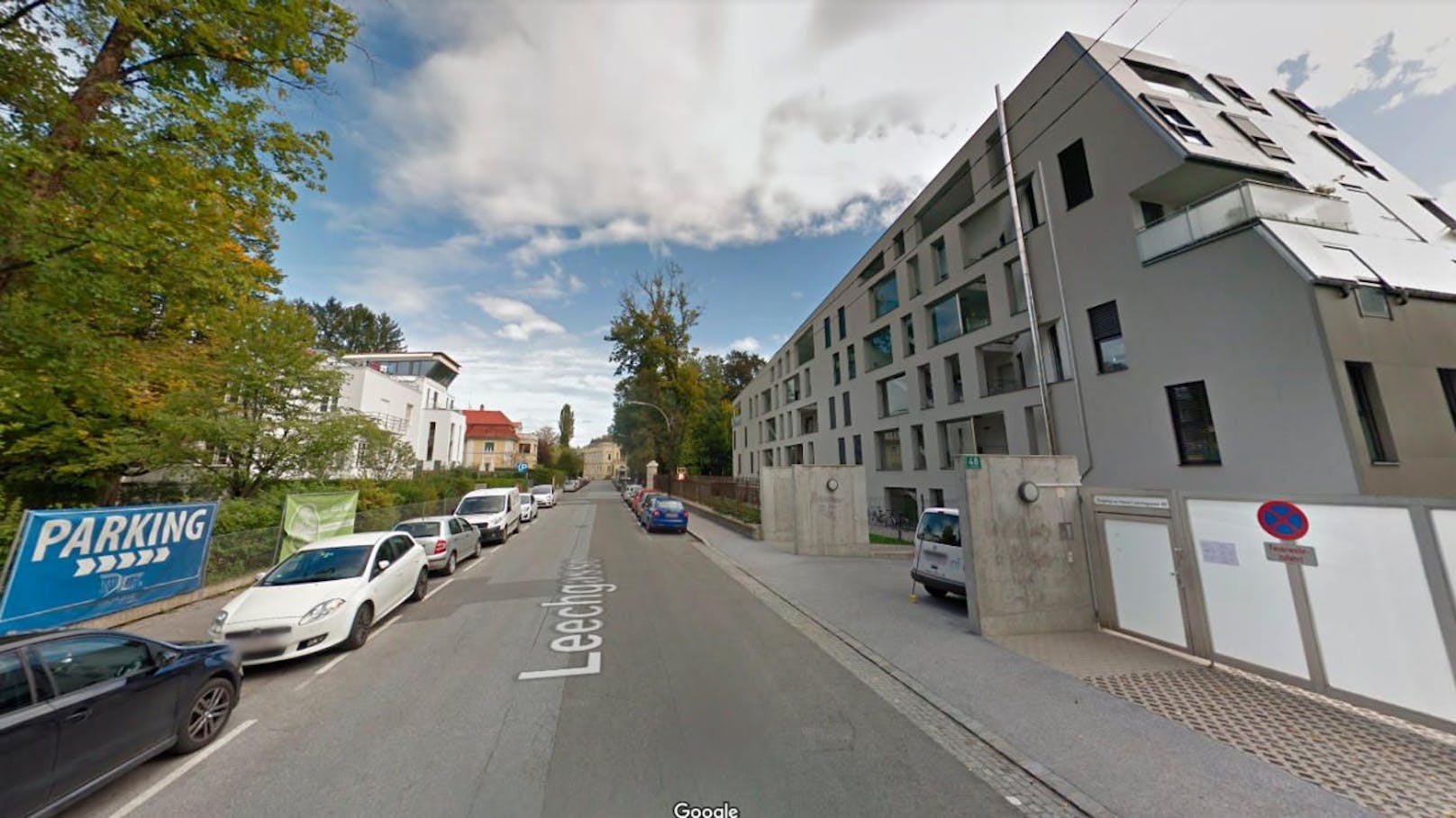 Blick in die Leechgasse im Grazer Stadtbezirk Geidorf. 