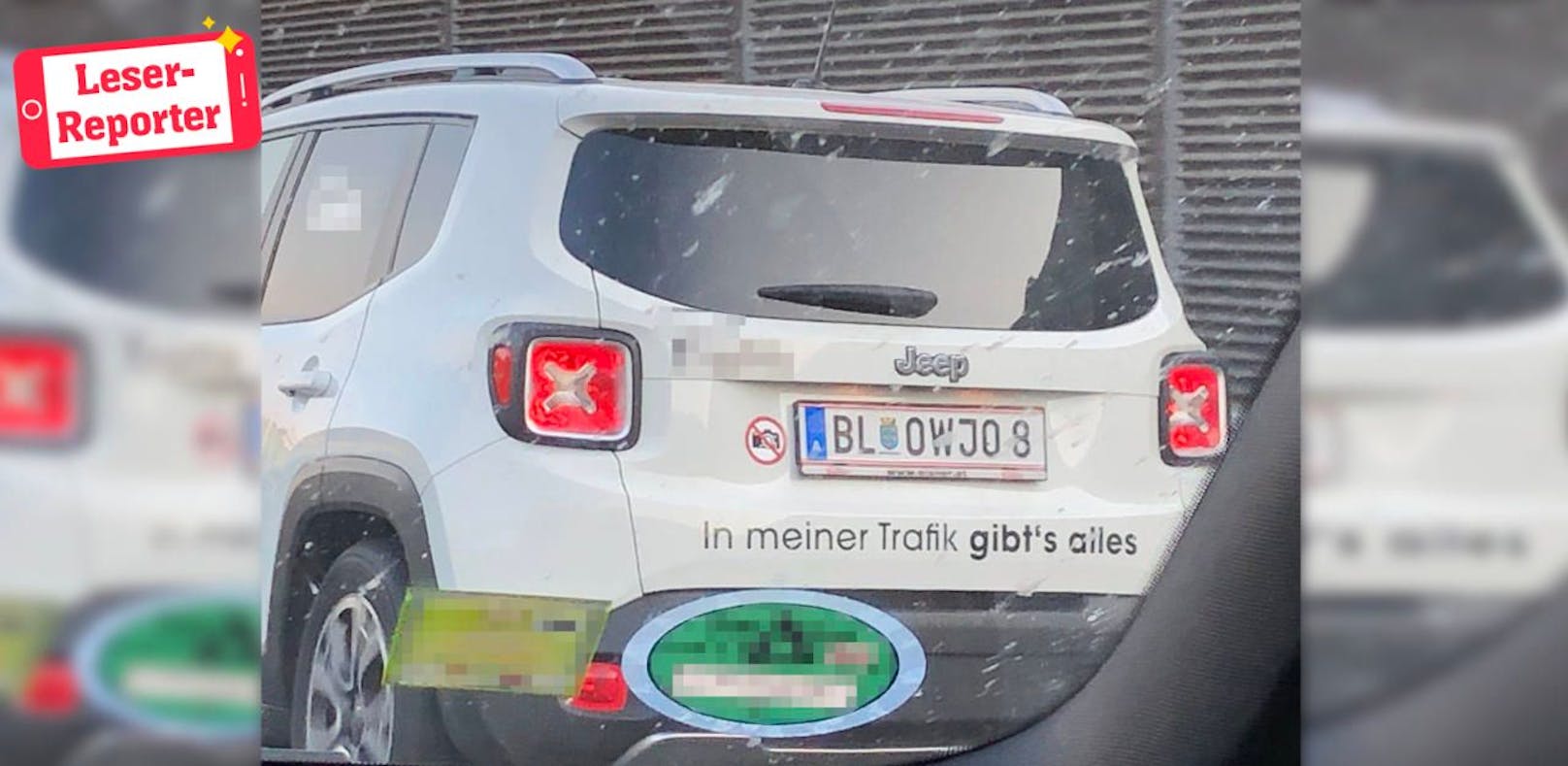 Auch in Österreich gibt es das &quot;BL-OWJO8&quot;-Taferl zu sehen. 