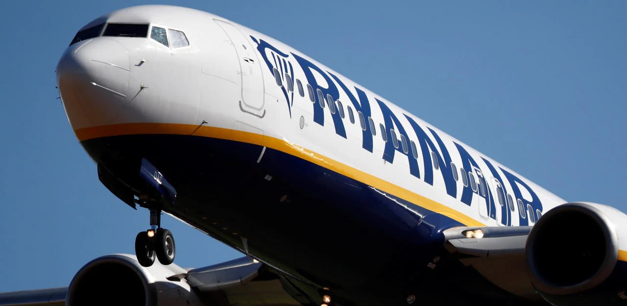 Eine Ryanair Boeing 737 Max