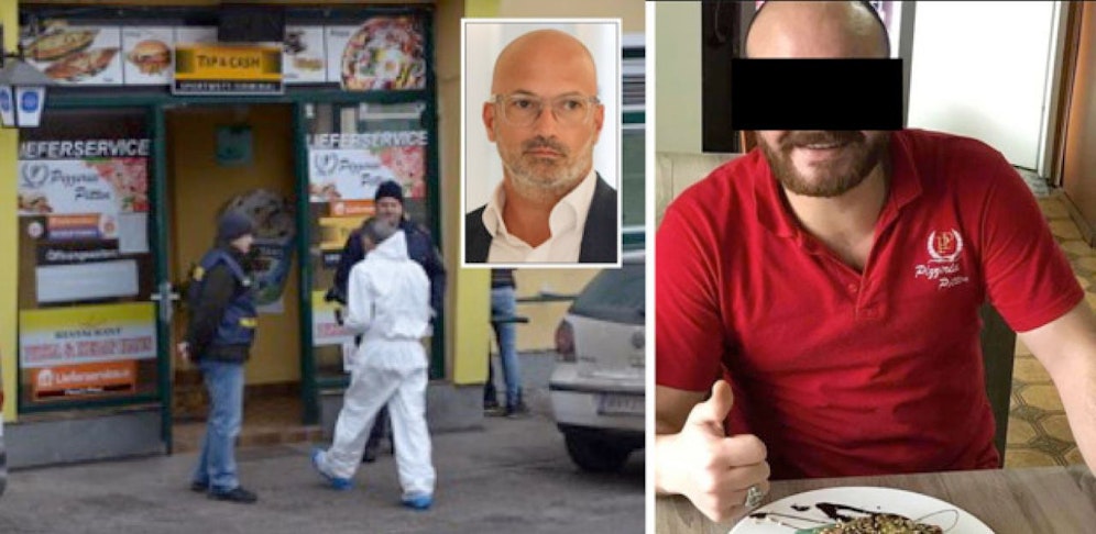 Anwalt Niki Rast (kl. Bild) vertritt Pizzeria-Killer (31, re.)