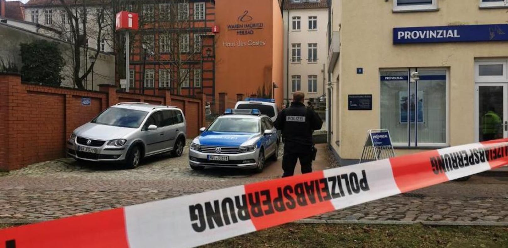 Waren an der Müritz: Polizei sperrte den Tatort ab
