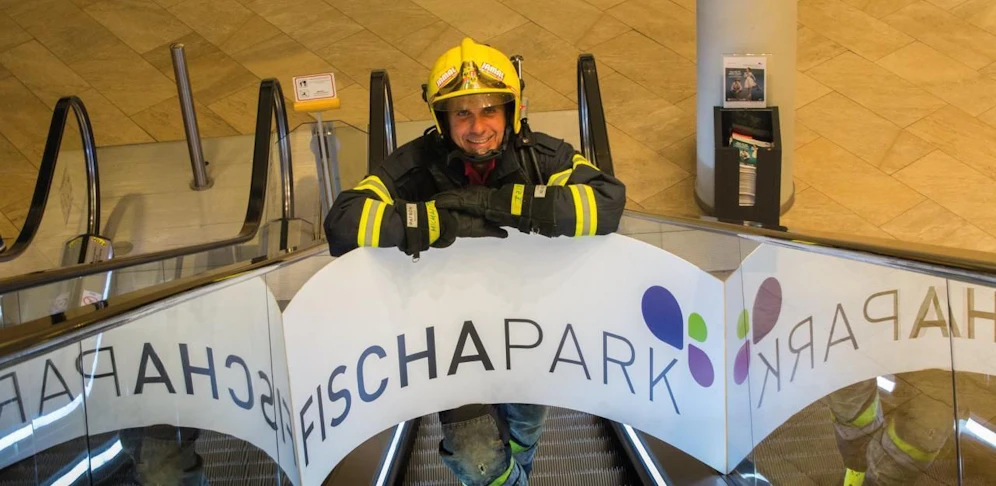 Andreas Michalitz plant auf der Rolltreppe im Fischapark seinen nächsten Weltrekordversuch.