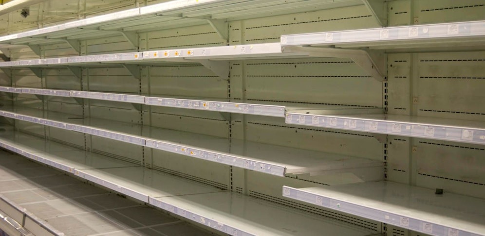 Im Extremfall könnte es im Getränkeregal auch einmal so aussehen.